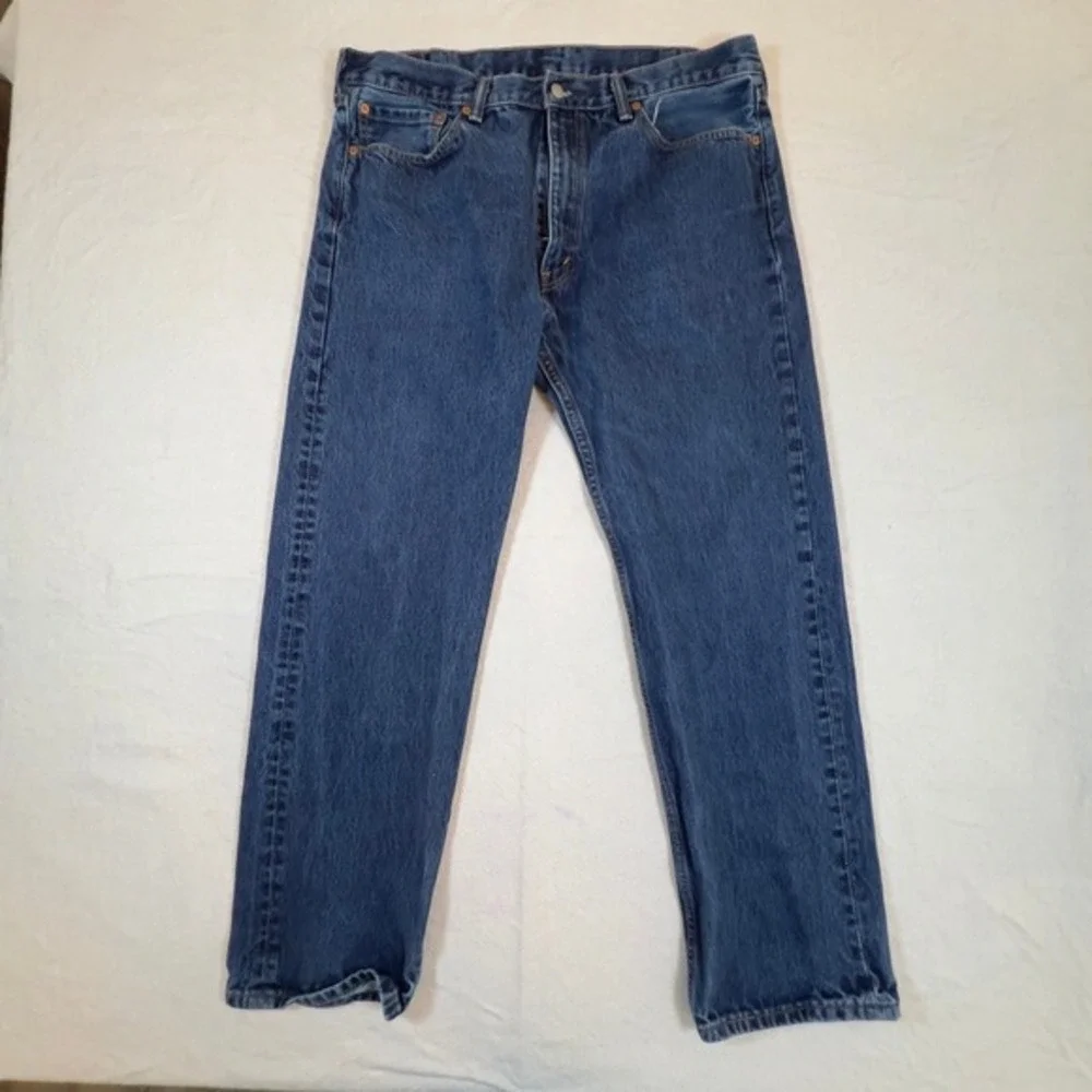 Levi's 505 Jeans Mens Size‎ W38xL32 Regular Fit Dark Wash Denim Pants